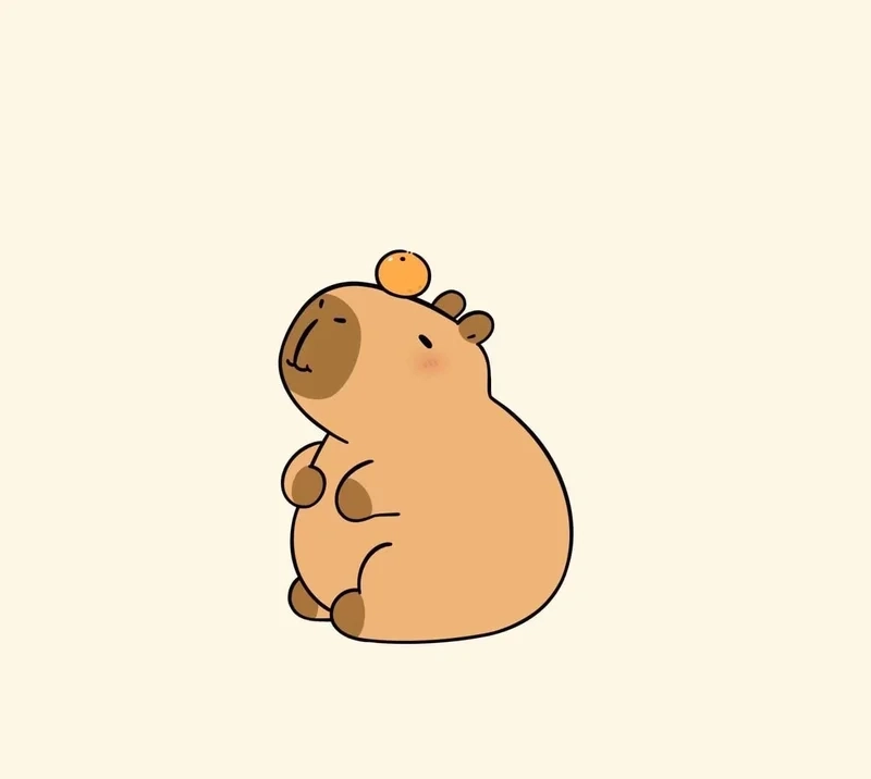 Trang trí điện thoại với avatar hình nền capybara cute vô tri