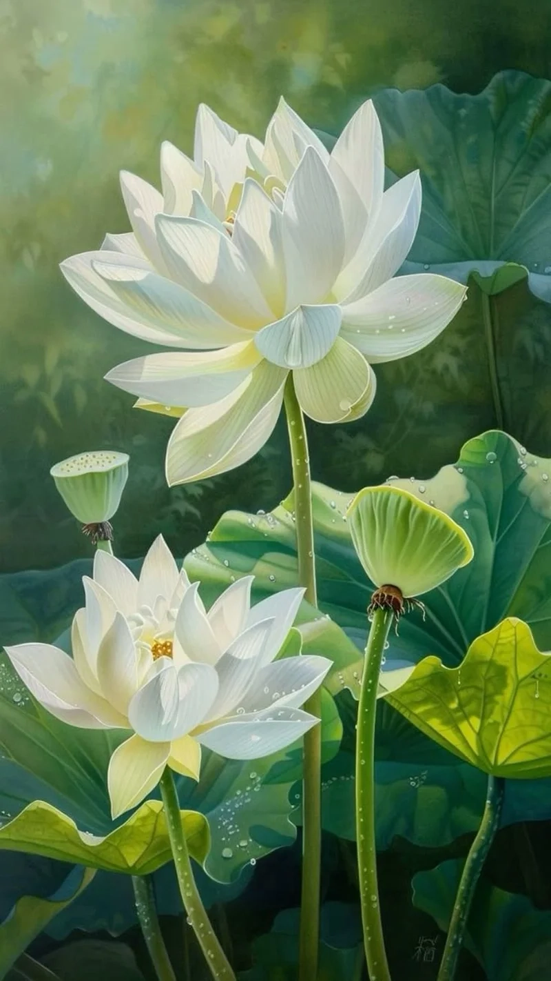 Thêm sự thanh lịch cho hồ sơ với avatar hoa sen trắng