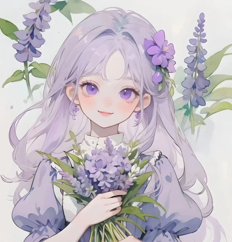 Thêm phong cách tím lãng mạn bằng ảnh avatar màu tím