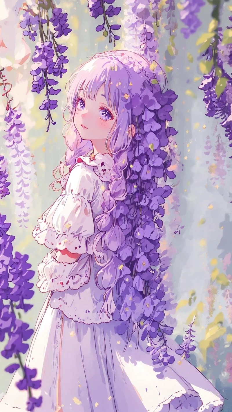 Thêm phong cách nữ tính với avatar màu tím nữ