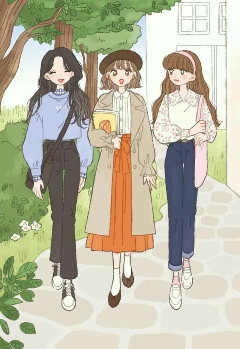 Săn ngay avatar nhóm 3 người cute để nhóm thêm dễ thương