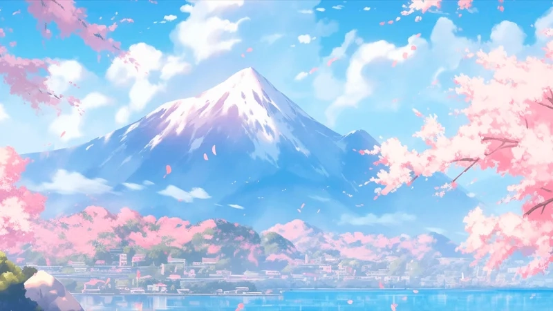 Mang cảm xúc nhẹ nhàng và buồn man mác với ảnh anime hoa anh đào buồn