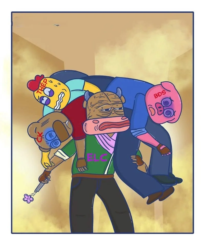 Gánh nặng trên vai khiến mệt mỏi là meme gánh còng lưng