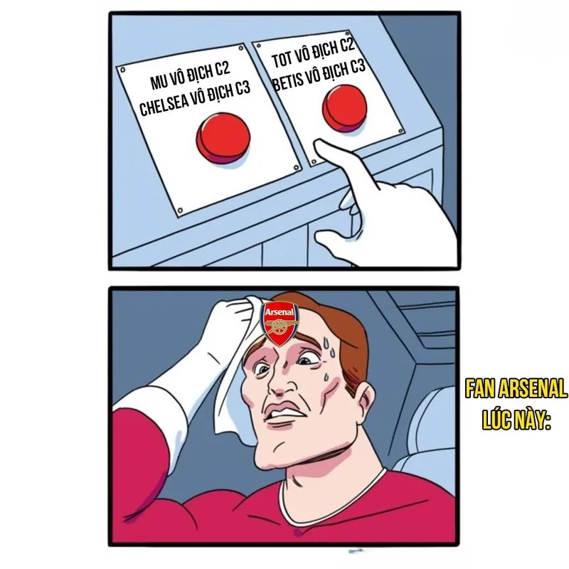 Fan Arsenal hài hước nhờ meme fan Arsenal