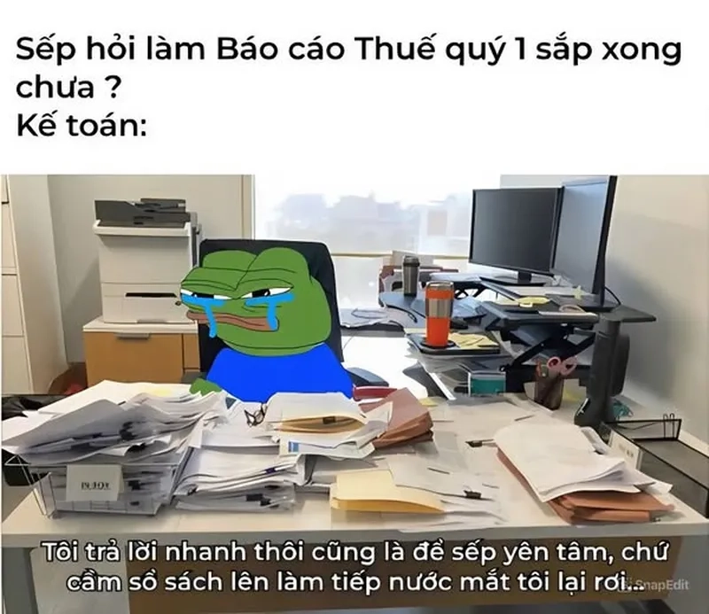 Khi meme sếp hỏi số liệu tôi phải giải thích liền