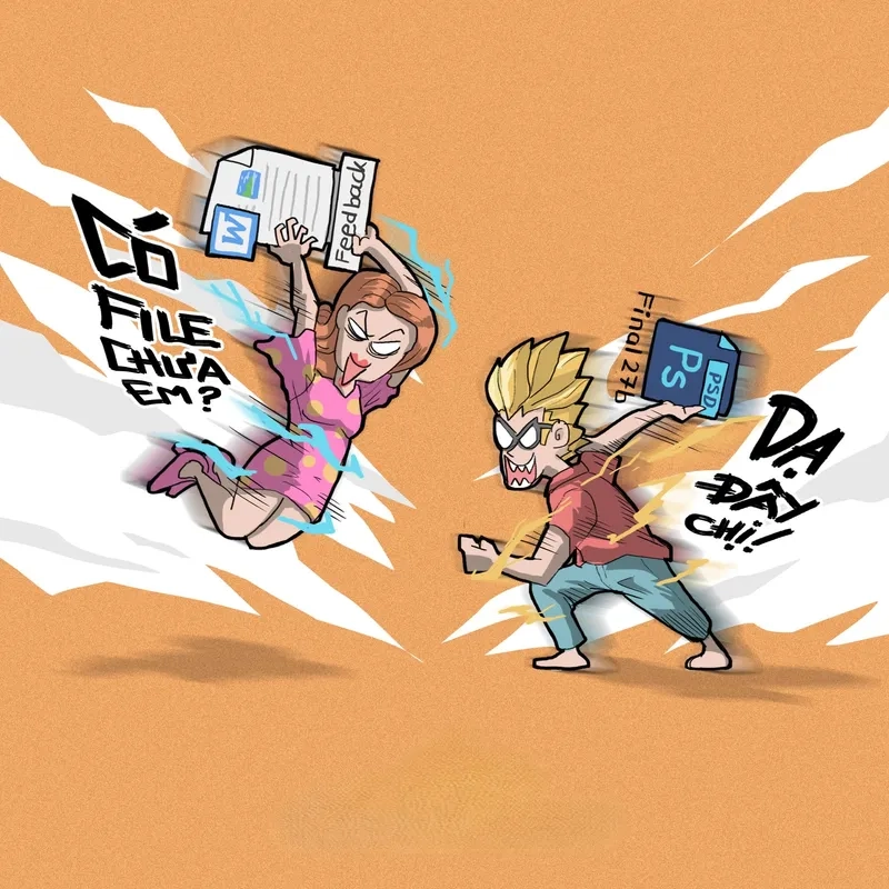 Khách hàng vui mừng nhờ meme khách hàng chốt file