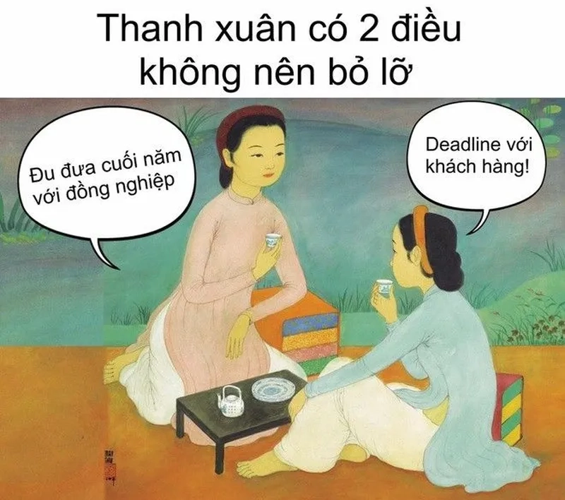 Cả team ai cũng bận rộn meme đồng nghiệp