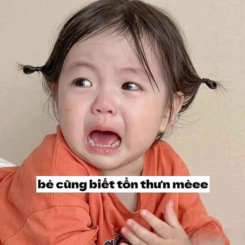 Cô nhóc mới sinh thật đáng yêu meme em bé