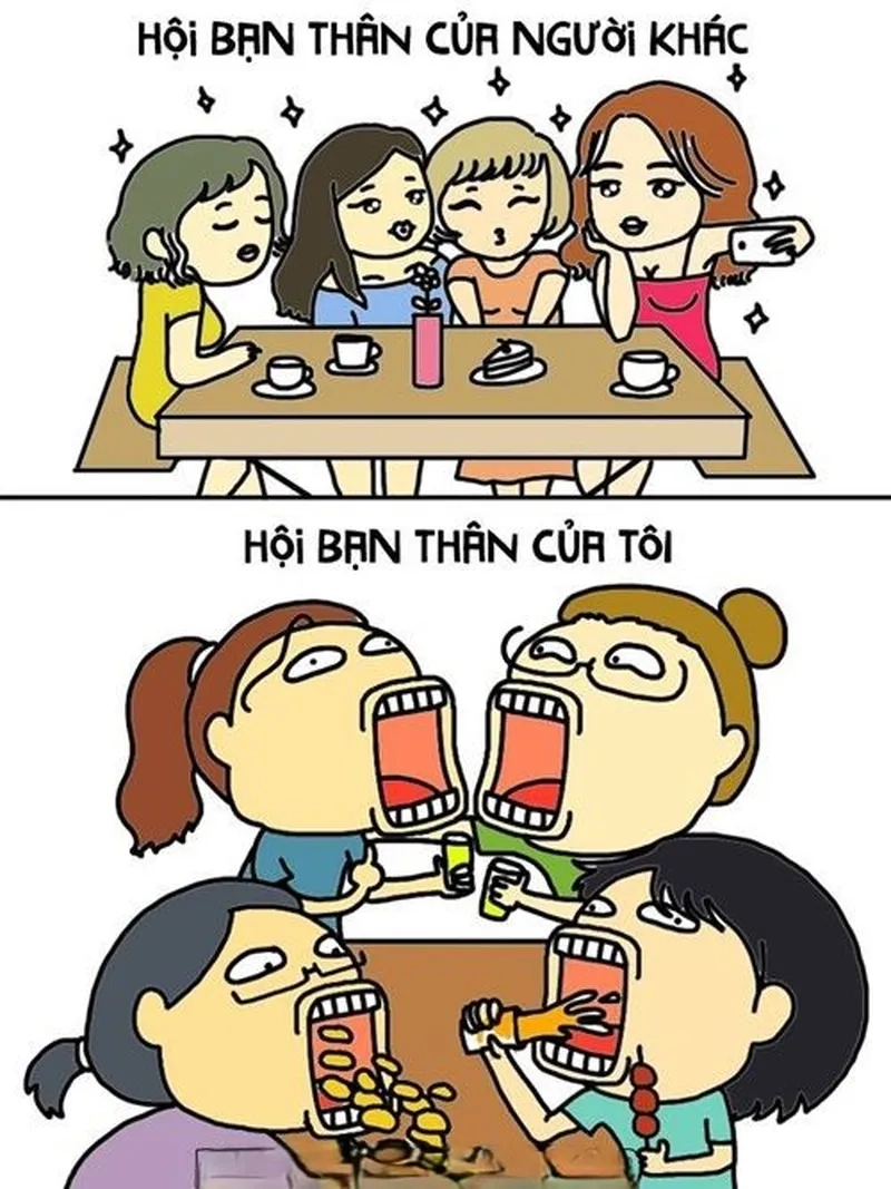 Tối thứ bảy team tụ tập thật sự meme hội bạn thân