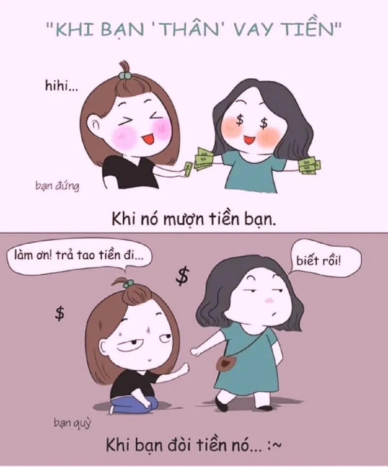 Nhờ vay tiền nhưng bạn quên trả tôi meme vay tiền bạn