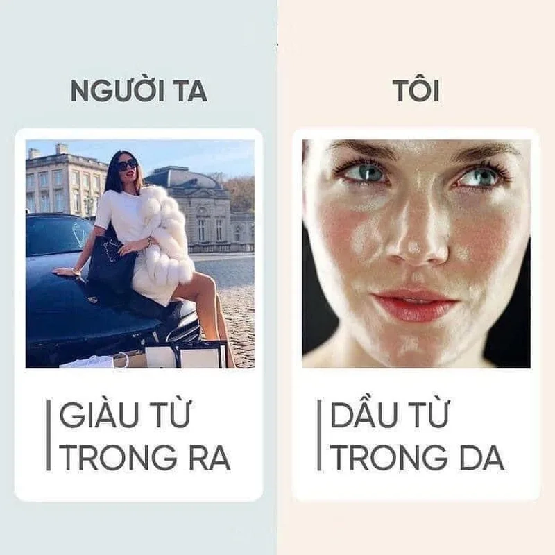 Da khô hay da dầu đều vui nhờ meme da khô, da dầu