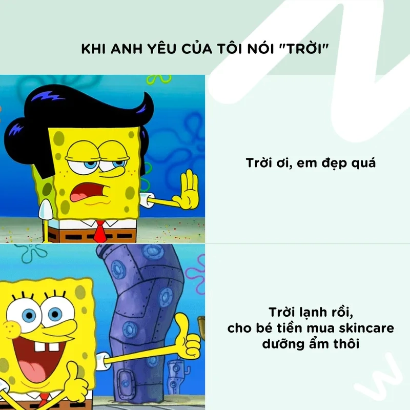 Niềm vui của tín đồ skincare là meme tín đồ skincare
