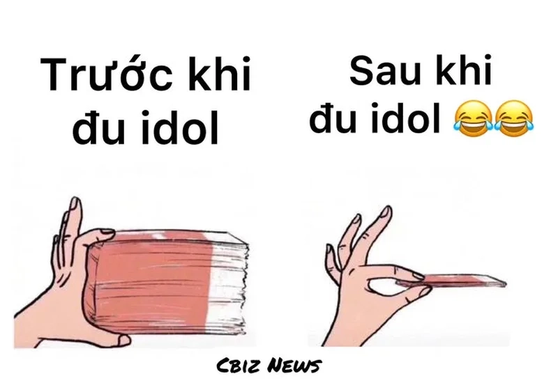 Hành trình theo idol của bạn là meme đu idol