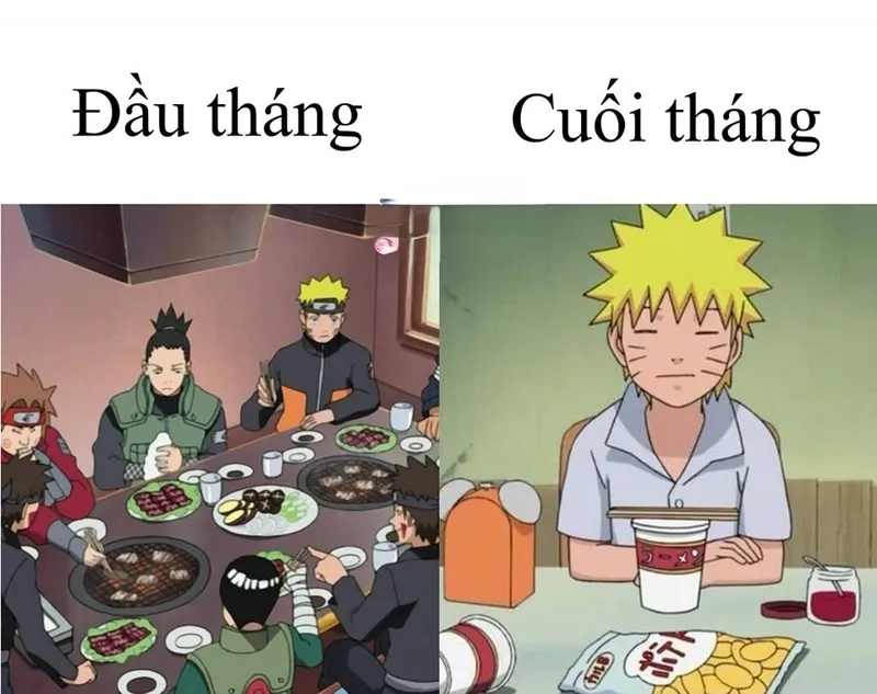 Đầu tháng vui vẻ cuối tháng than thở meme đầu tháng cuối tháng