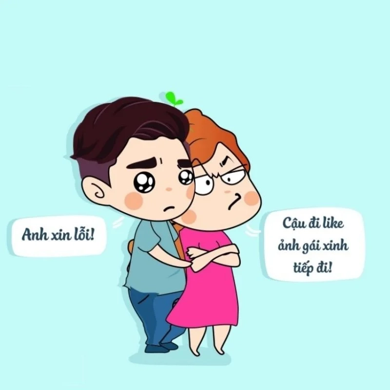 Chia sẻ tình cảm với meme xin lỗi người yêu
