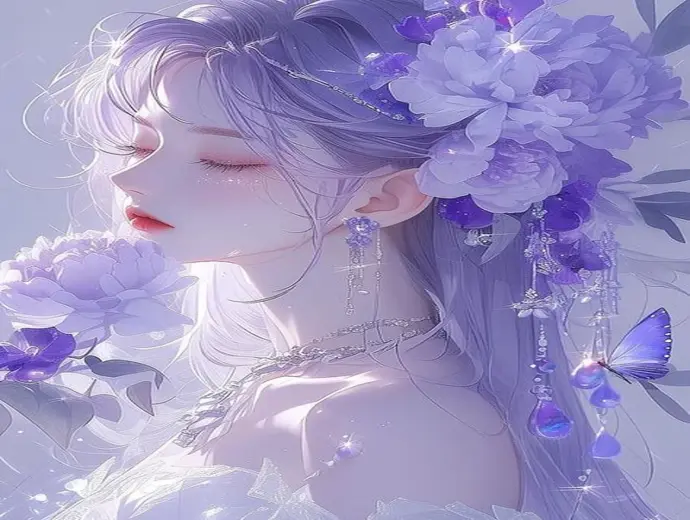 Hình avatar màu tím ngọt ngào làm mới trang cá nhân bạn