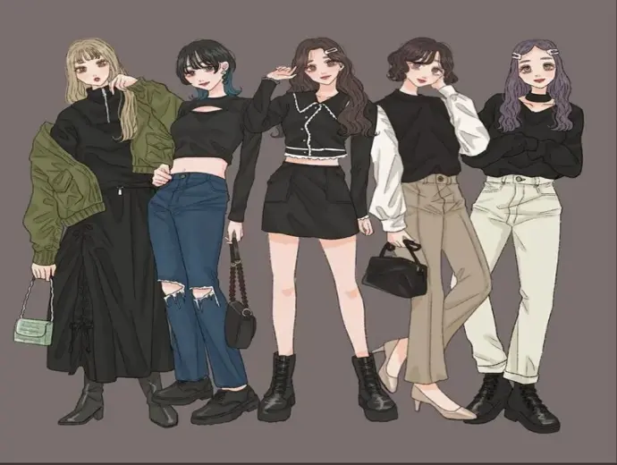 Ảnh avatar nhóm phong cách dễ thương, năng động