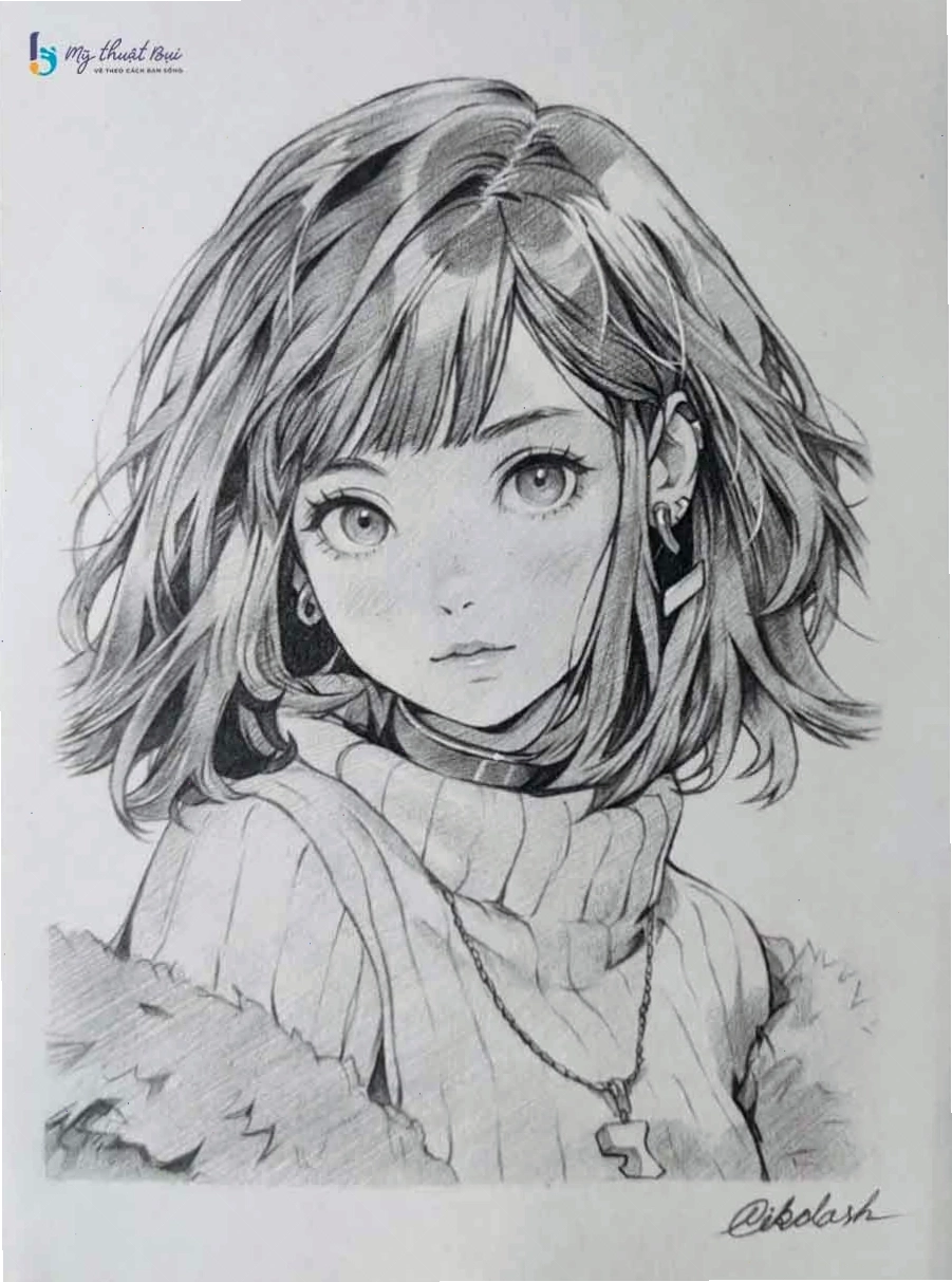 Ảnh anime đẹp cute đơn giản dễ vẽ 3