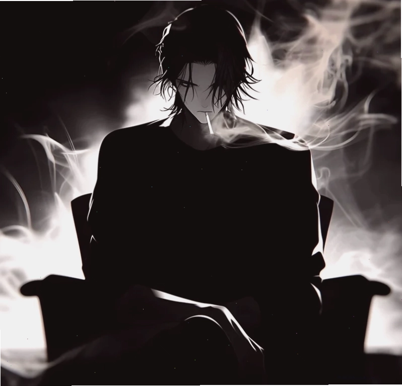 Ảnh anime nam đen trắng 5