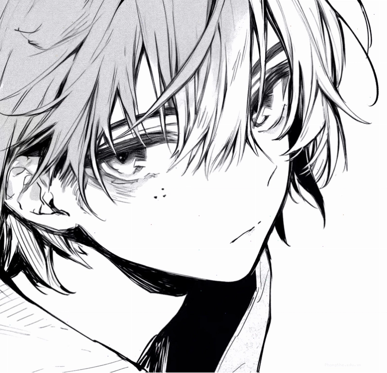 Ảnh anime nam đen trắng 8