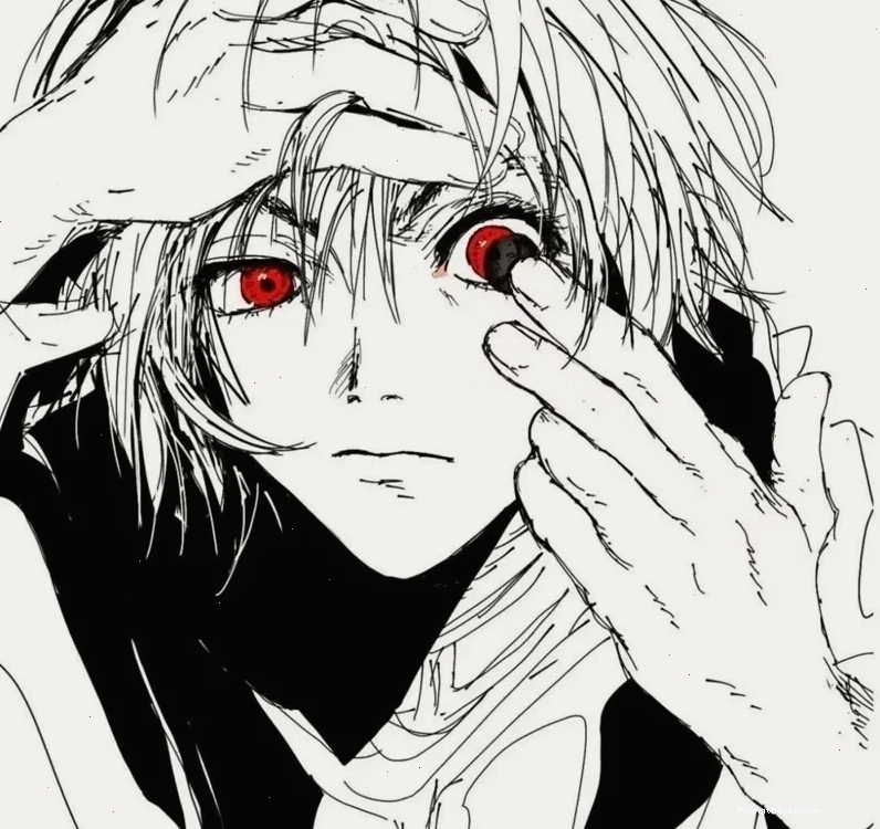 Ảnh anime nam đen trắng 9