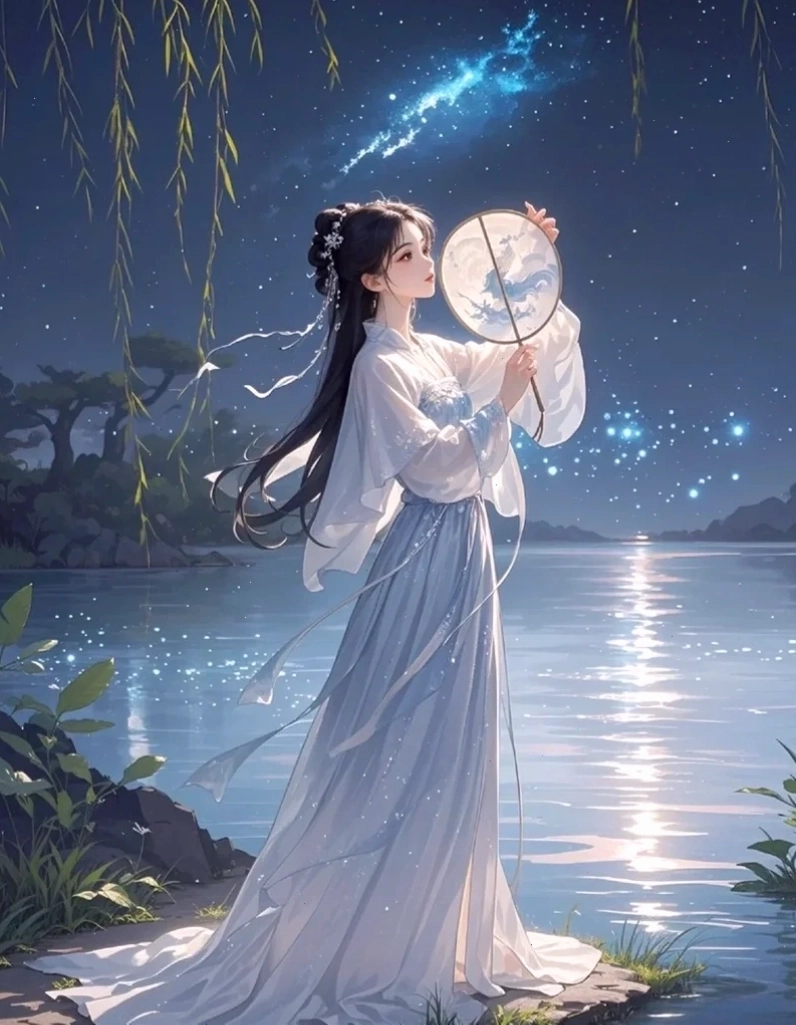 Ảnh anime nữ cổ trang trung quốc ấn tượng với background đậm chất lịch sử