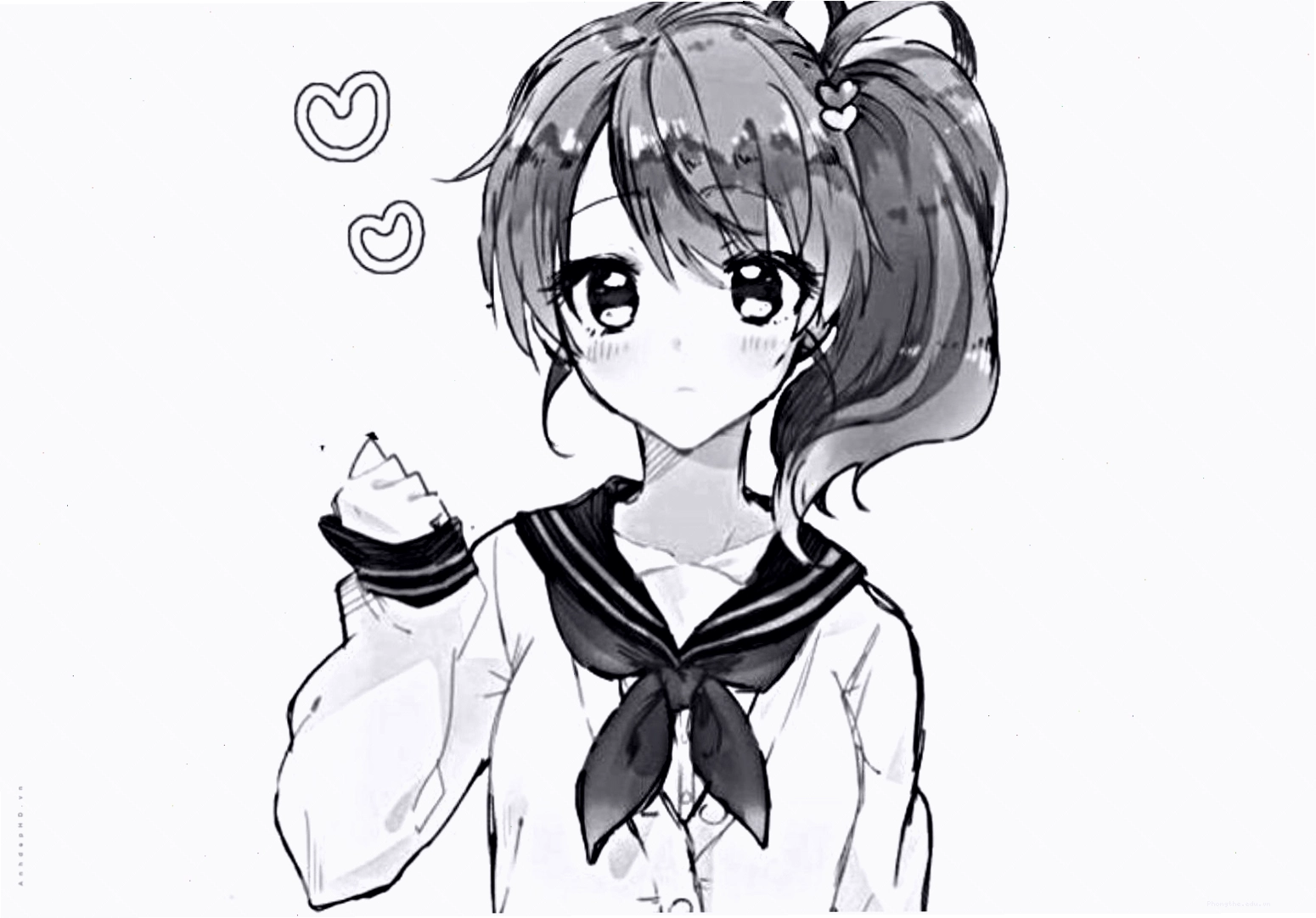 Ảnh anime trắng đen tinh tế và sâu sắc