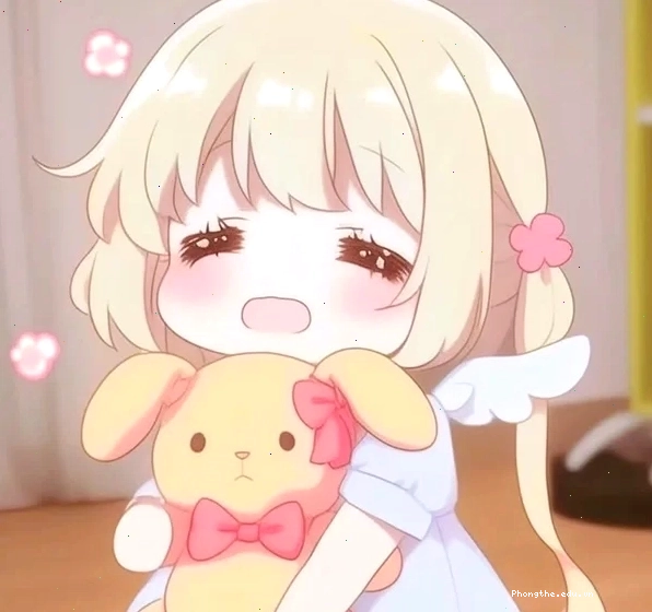 Ảnh chibi cute nữ mặc váy xinh xắn