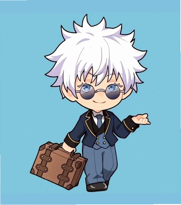 Ảnh Gojo Satoru chibi dễ thương, làm avatar mạng xã hội