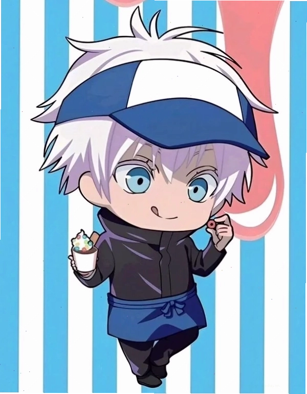 Ảnh Gojo Satoru chibi phong cách đơn giản, dễ dàng làm avatar