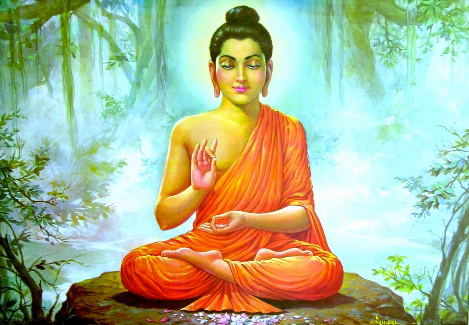 Ảnh Phật Thích Ca Mâu Ni trong không gian huyền ảo