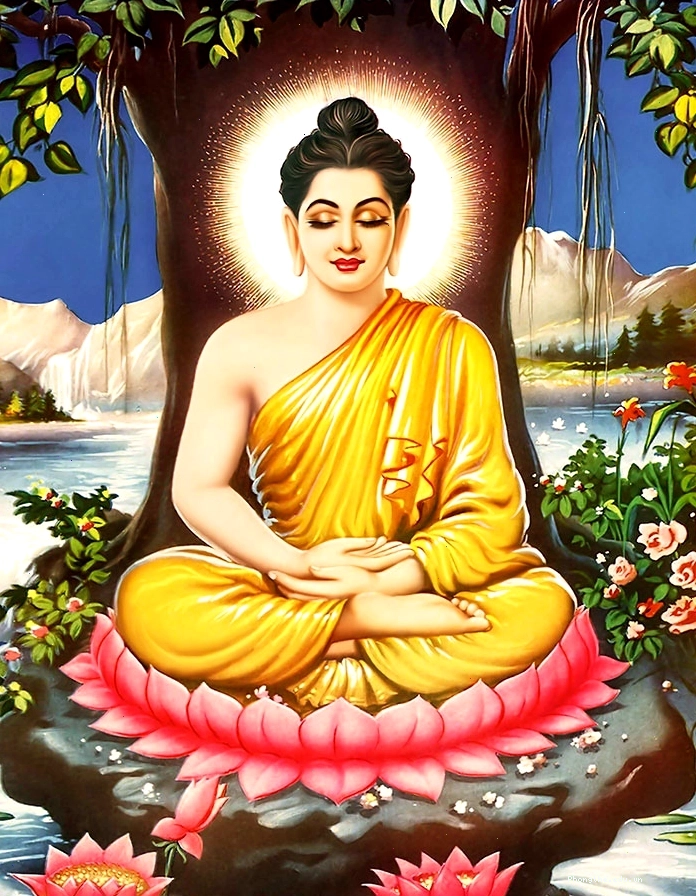 Ảnh Phật Thích Ca Mâu Ni trong không gian tâm linh thanh tịnh