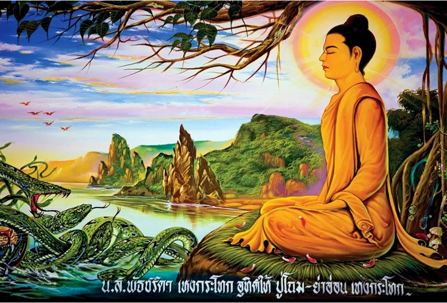Ảnh Phật Thích Ca Mâu Ni trong trang phục truyền thống