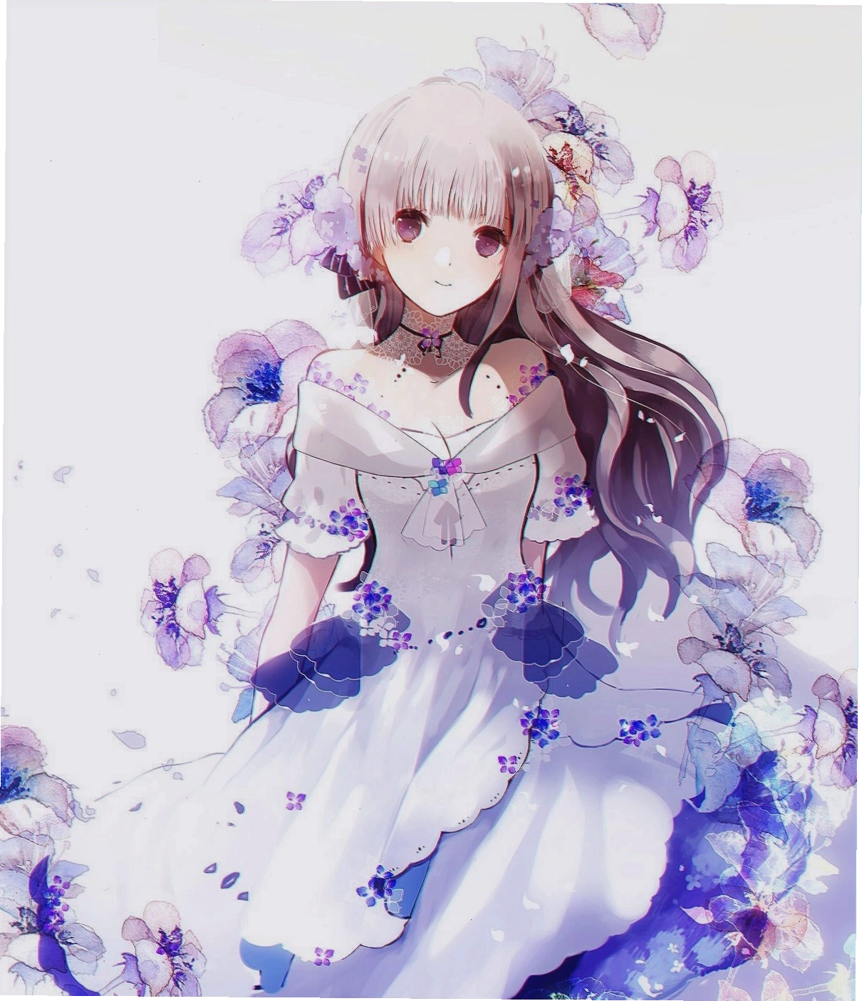 Anime girl dịu dàng trong trang phục cổ điển
