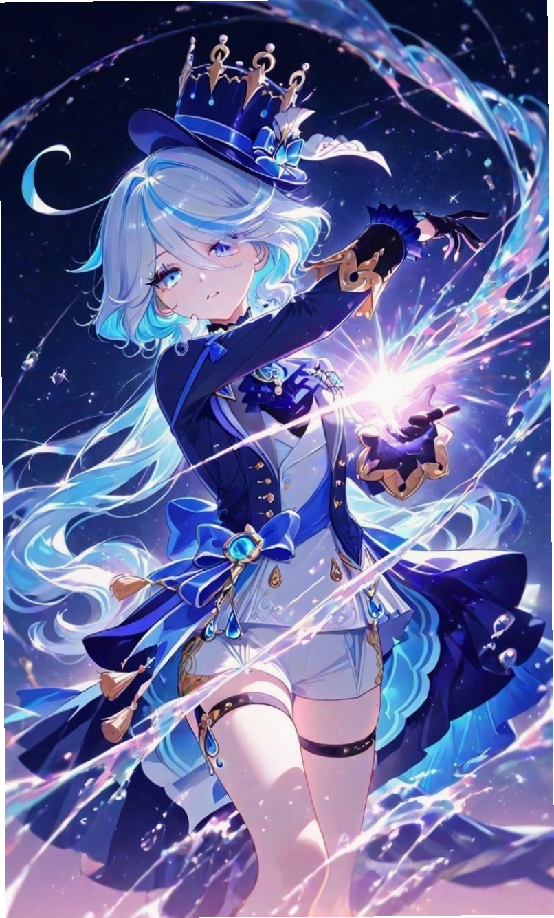 Anime girl lạnh lùng với đôi mắt đỏ hút hồn