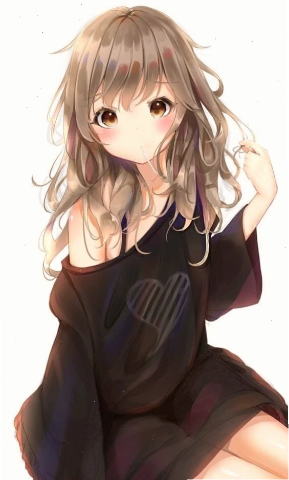 Anime girl ngồi bên cửa sổ, vẻ mặt trầm tư