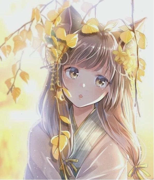 Anime girl với ánh mắt sắc sảo và mái tóc xanh