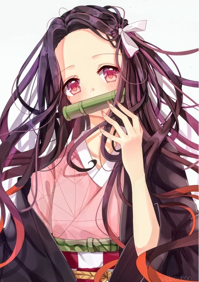 Anime girl với đôi tai mèo dễ thương