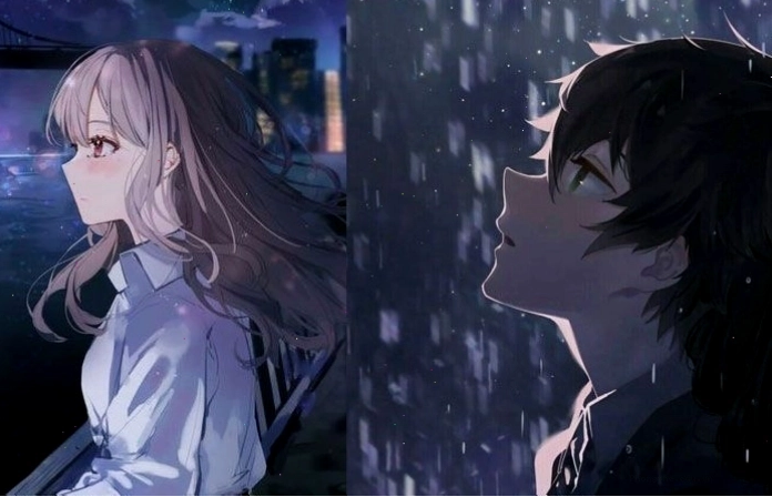 Anime nam buồn trong mưa, mang vẻ đẹp u buồn và lãng mạn