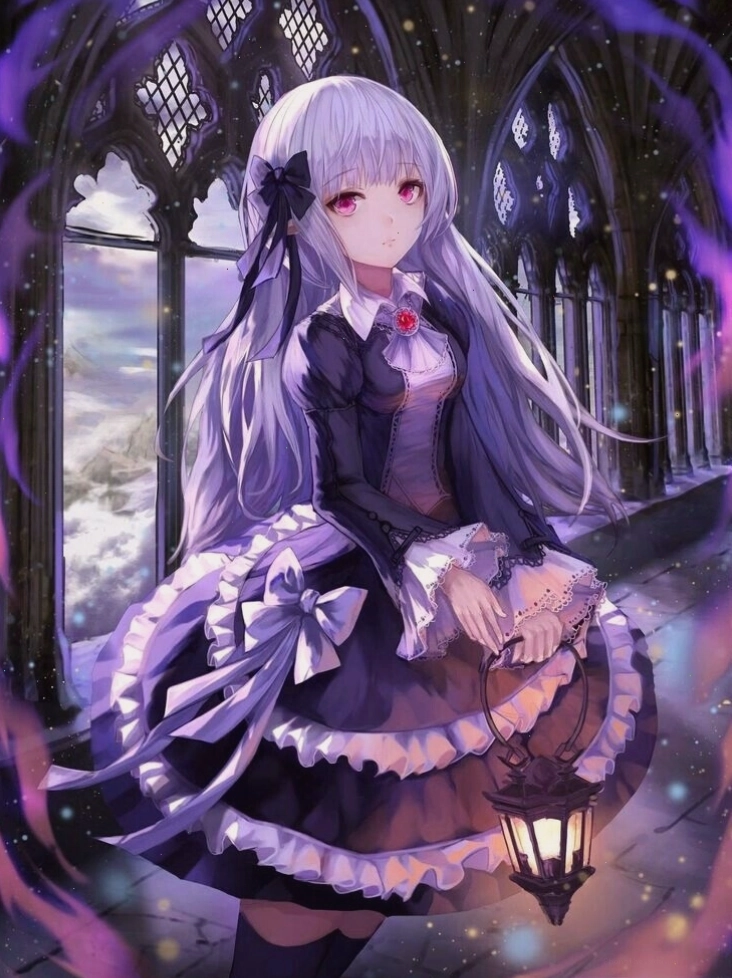Anime nữ ngầu phong cách Gothic bí ẩn