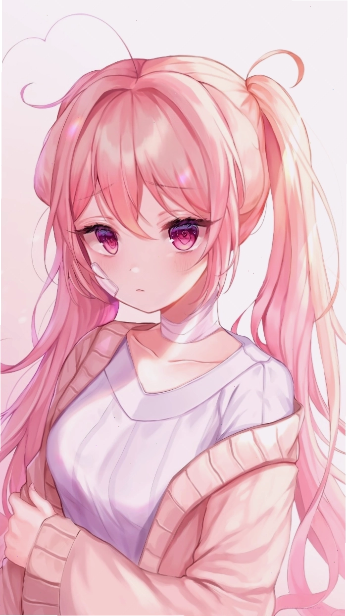 Anime nữ tóc hồng vừa cute vừa cá tính