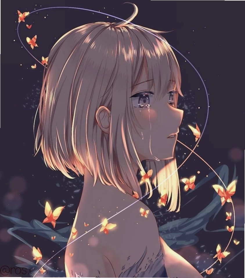 Avatar ảnh anime nam với hiệu ứng mờ ảo tạo cảm giác bí ẩn