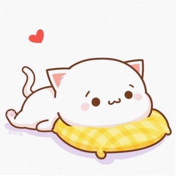 Avatar đôi mèo cute chibi siêu đáng yêu và ngộ nghĩnh