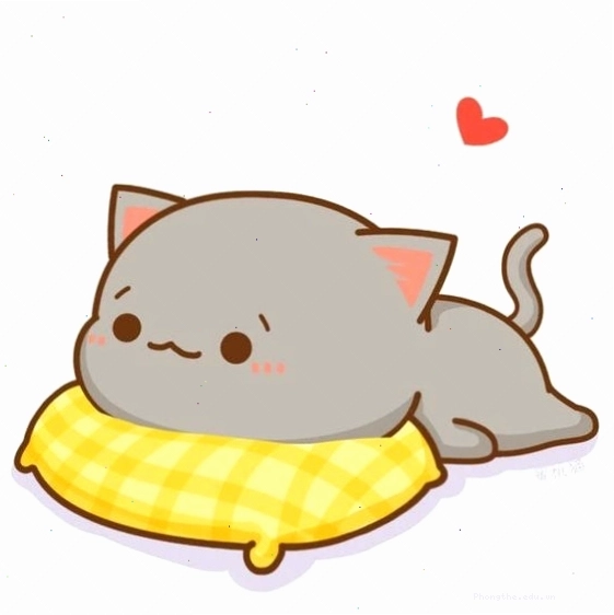 Avatar đôi mèo cute phong cách anime thể hiện sự gắn bó
