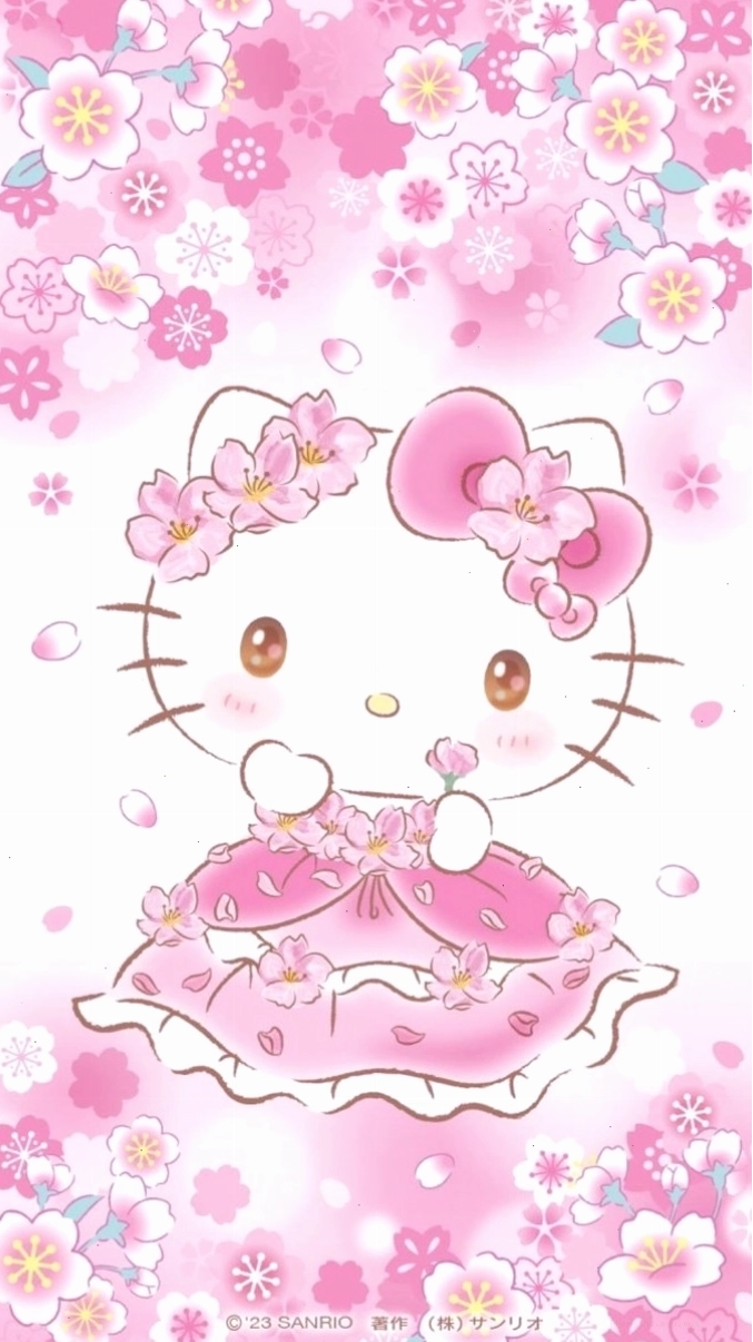 Avatar Hello Kitty cute phiên bản chibi với đôi mắt to tròn lanh lợi