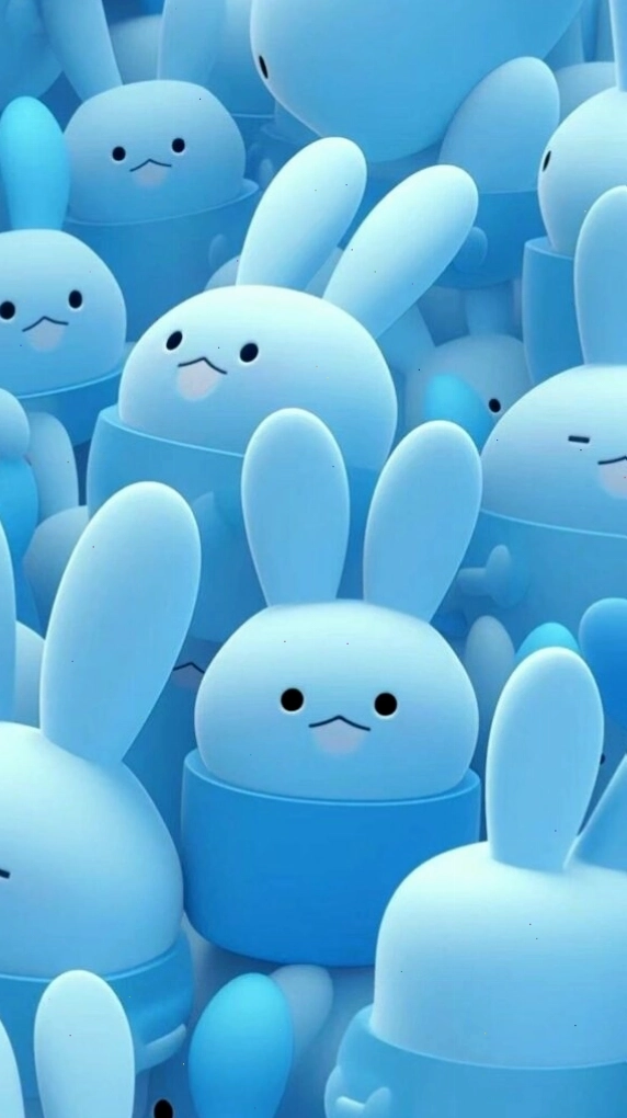 Avatar màu xanh dương hình thỏ đáng yêu
