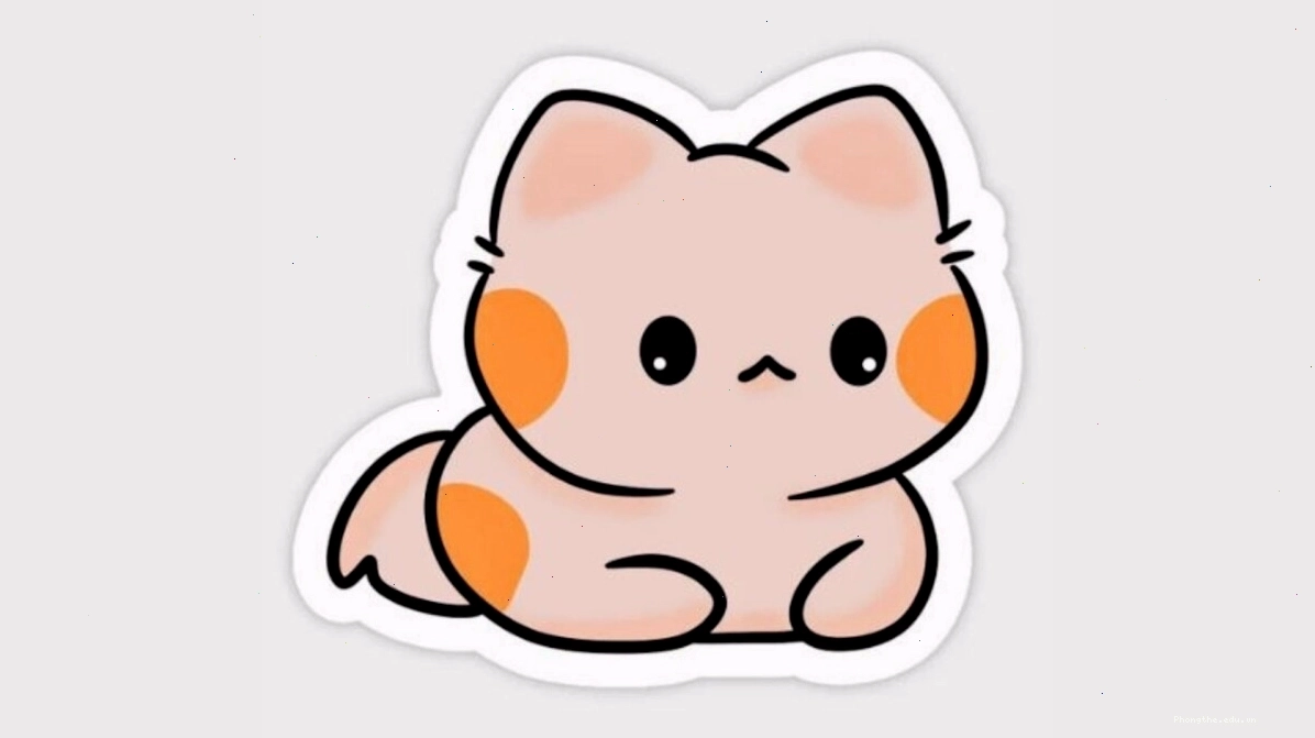 Avatar mèo chibi đang chơi đùa vui vẻ