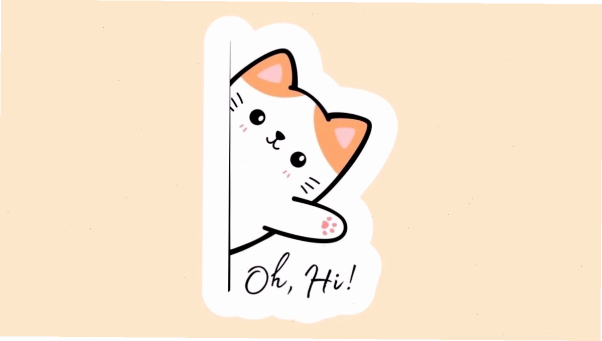 Avatar mèo chibi đang thưởng thức đồ ăn