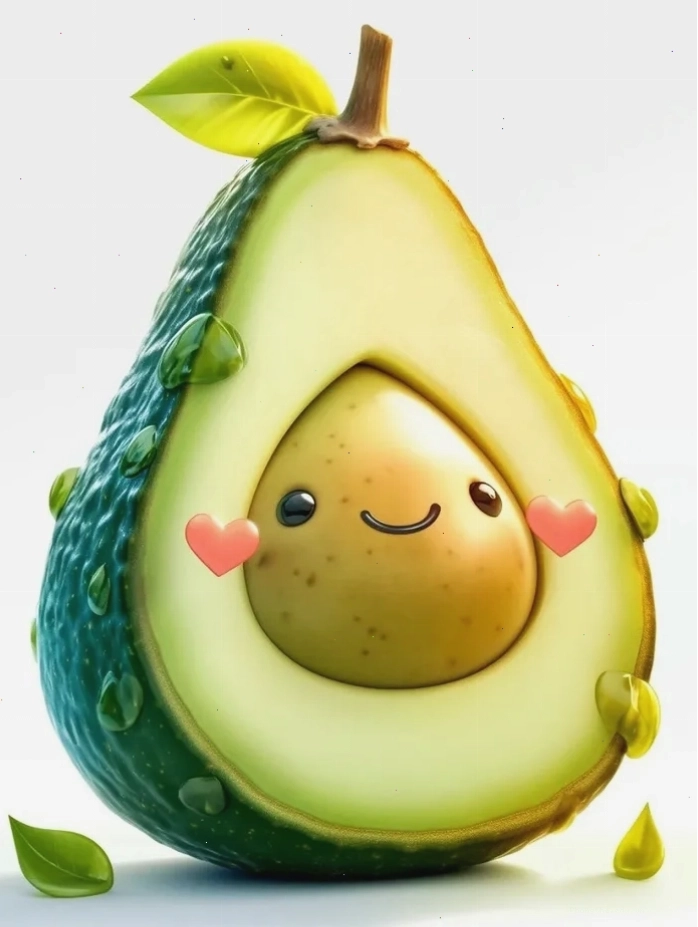 Avatar quả bơ chibi đẹp nhất với nhiều chi tiết độc đáo