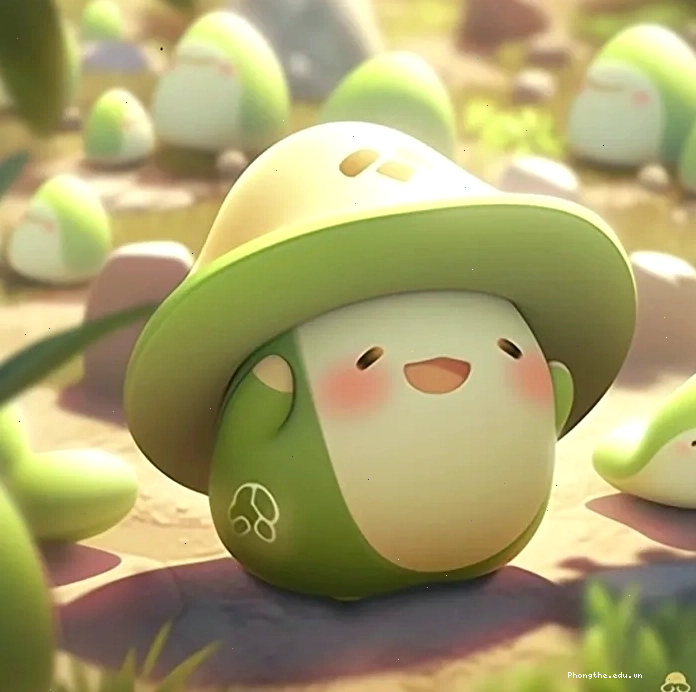 Avatar quả bơ chibi đơn giản và thanh lịch